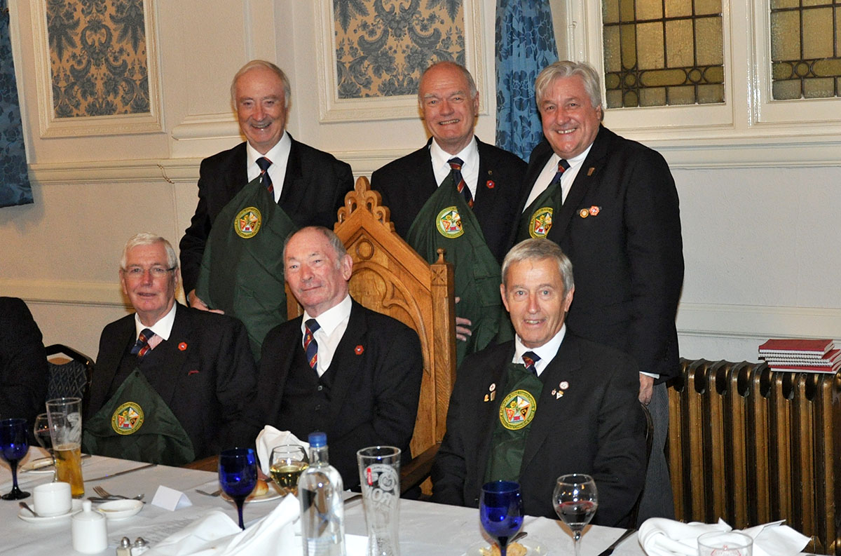Flying the flag at the Surrey Installed Mark Masters Lodge